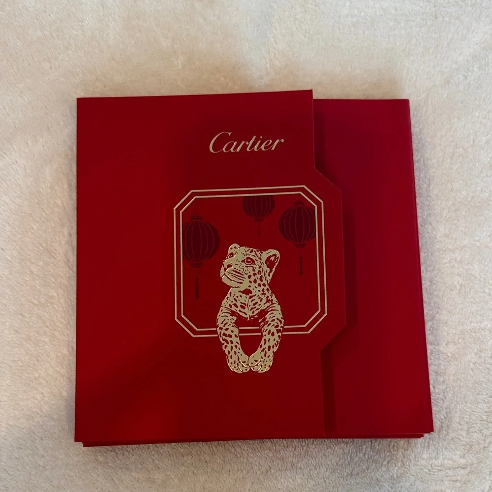 Cartier Red and White Stationery Collection